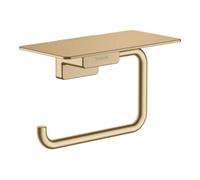 Hansgrohe hansgrohe Porte-rouleau AddStoris m avec tablette, bronze brossé, mural, métal Quantité:1