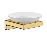 Hansgrohe hansgrohe Porte-savon AddStoris Wd, insert, verre mat, métal, opt. or poli Quantité:1