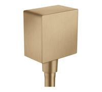 Hansgrohe hansgrohe Raccord de tuyau Fixf Square Axor angle, avec clapet anti-retour, bronze brossé Quantité:1
