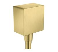 Hansgrohe hansgrohe Raccord de tuyau Fixf Square Axor angle, avec clapet anti-retour, laiton brossé Quantité:1