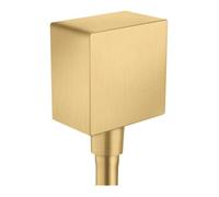 Hansgrohe hansgrohe Raccord de tuyau Fixf Square Axor angle, avec clapet anti-retour, optique or brossé Quantité:1