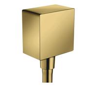 Hansgrohe hansgrohe Raccord de tuyau Fixf Square Axor angle, avec clapet anti-retour, or poli Quantité:1
