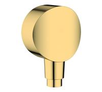 Hansgrohe Raccord mural FixFit S 26453990 – Clapet anti-retour, coude plastique – Or poli