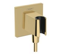 Hansgrohe hansgrohe Raccord mural Fixfit E angle, avec support de douche, or poli Quantité:1