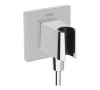 Hansgrohe hansgrohe Raccord mural Fixfit E carré, avec support de douche, chrome Quantité:1