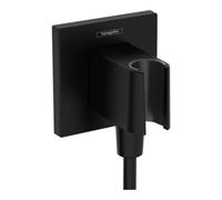 Hansgrohe hansgrohe Raccord mural Fixfit E carré, avec support de douche, noir mat Quantité:1