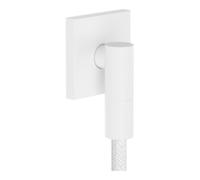 Hansgrohe Raccord mural FixFit Fine E 28883700 avec clapet anti-retour, E, carré, blanc mat