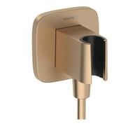 Hansgrohe hansgrohe Raccord mural Fixfit Q softsqua, avec support de douche, bronze brossé Quantité:1