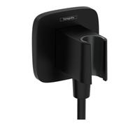 Hansgrohe hansgrohe Raccord mural Fixfit Q softsqua, avec support de douche, noir mat Quantité:1
