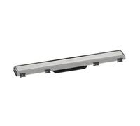 hansgrohe Caniveau de douche RainDrain Match 56036800 60cm, set de finition, avec Rahmen réglable en hauteur, acier inoxydable brossé