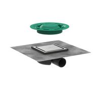 Hansgrohe hansgrohe RainDrain Spot Ensemble complet point de sol, 150x150mm, acier inoxydable Quantité:1