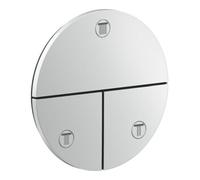 Robinet Encastrable Douche Axor ShowerSelect ID rond, 3 sorties, encastré Chrome Noir Poli 36779330