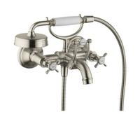 Hansgrohe hansgrohe Robinet de cuisine à deux poignées Axor Montreux AP, bec 224 mm, poignée croix, nickel brossé Quantité:1