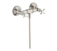 Hansgrohe hansgrohe Robinet de douche à deux poignées Axor Montreux AP, 1 jet, avec poignée croix, aspect acier inoxydable Quantité:1