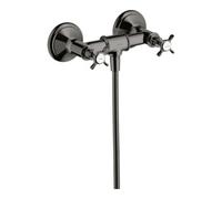 Hansgrohe hansgrohe Robinet de douche à deux poignées Axor Montreux AP, 1 jet, avec poignée croix, bleu poli Quantité:1