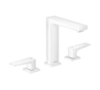 Hansgrohe hansgrohe Robinet de lavabo 3 trous 160 Metropol m HG, vidage poussoir, bec 152 mm, blanc mat Quantité:1
