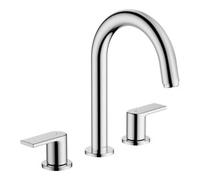 hansgrohe Vernis Shape Mélangeur lavabo 3 trous 71563000 avec tirant garniture de vidange , chromé