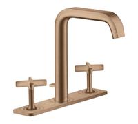 Hansgrohe hansgrohe Robinet lavabo 3 trous 170 Axor Citterio E A 165 mm, tirette, chromé brossé or rouge Quantité:1