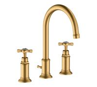 Hansgrohe hansgrohe Robinet lavabo 3 trous 180 Axor Montreux A 175 mm, avec croix, tirette, brossé Quantité:1