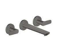 hansgrohe Axor Citterio C mitigeur de lavabo 3 trous 49070340 sans structure, chrome noir brossé, montage mural encastré, saillie 193 mm