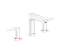Hansgrohe Mitigeur lavabo Talis E 3 trous – déchets pop-up, projection 112 mm – 71733700 – blanc mat