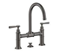 hansgrohe AXOR Montreux Mitigeur lavabo 2 poignées Montreux 220, vidage escamotable, béqu'illes, projection 175mm, 16511340, Couleur: Chrome noir brossé