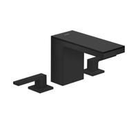 Hansgrohe hansgrohe Robinetterie lavabo 3 trous 110 Axor MyEdition A 150 mm, avec vidage poussoir, avec plaque, chrome mat/verre noir Quantité:1