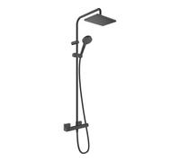 Hansgrohe hansgrohe S-Pipe 230 Vernis Shape EcoSm. avec thermostat, 1 jet, 8,7 l/min, noir mat Quantité:1