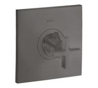hansgrohe AXOR Citterio Thermostat 59 l/min Thermostat encastré à haut débit, poignée transversale, 39716340, Couleur: Chrome noir brossé