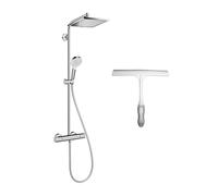 Hansgrohe - Hansgrohe Set de douche Crometta E 240 + cadeau gratuit raclette de douche, blanc (27271000-KLO)