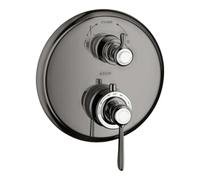 hansgrohe AXOR Montreux thermostat hansgrohe AXOR Montreux encastré, robinet d'arrêt et inverseur, béqu'ille, 2 consommateurs, 16821330, Couleur: Chrome noir poli