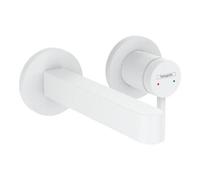 hansgrohe Finoris Mitigeur monocommandÃ© pour lavabo encastrÃ© pour montage mural avec bec 16,5 cm, saillie 168 mm, 76051, Coloris: blanc mat - 76051700
