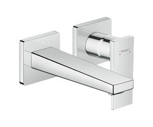 Hansgrohe hansgrohe Set de montage prêt Metropol Mitigeur lavabo encastré, avec levier, bec 165 mm, chrome Quantité:1