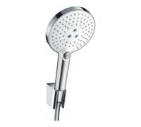 Hansgrohe hansgrohe Set porte-douche Raindance Select S 1600 mm flexible de douche, blanc/chrome, 3 jets Quantité:1