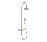 Hansgrohe hansgrohe Showerpipe Axor Citterio m TH, douchette, tête de douche 180 mm, 1 an, aspect acier inoxydable Quantité:1