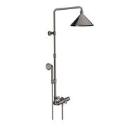 Hansgrohe hansgrohe Showerpipe Axor m TH, pomme de douche, 240 mm, 2 jets, bleu poli vc Quantité:1