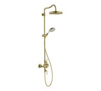 hansgrohe Axor Montreux Showerpipe 16572950 avec thermostat, douche de tête, 240mm, 1jet, laiton brossé