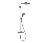 Hansgrohe hansgrohe Showerpipe Raindance S 2jets, EcoSmart+, 6 l/min, chrome brossé bleu Quantité:1