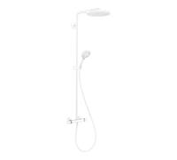Hansgrohe hansgrohe Showerpipe Raindance S 2jets, EcoSmart, 8 l/min, blanc mat Quantité:1