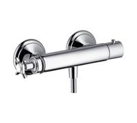 Hansgrohe hansgrohe Thermostat de douche Axor Montreux AP, 1 sortie, avec croix, nickel brossé Quantité:1