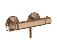 Hansgrohe hansgrohe Thermostat de douche Axor Montreux AP, 1 voie, avec croix, or rouge brossé Quantité:1
