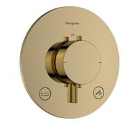 Hansgrohe Thermostat encastré Ecostat Comfort S 33718990 2 sorties, sécurité intégrée, or poli