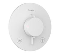 Hansgrohe hansgrohe Thermostat Ecostat Comfort S encastré, 2 sorties, 24 l/min, blanc mat Quantité:1