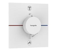 Hansgrohe hansgrohe Thermostat ShowerSelect Comfort E encastré, 2 sorties, avec Kom EN 1717, blanc mat Quantité:1