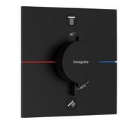 Hansgrohe Thermostat de douche ShowerSelect Comfort E 15578670 UP pour 2 sorties, EN 1717, noir mat