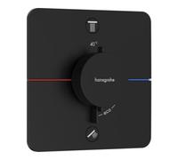 Hansgrohe hansgrohe Thermostat ShowerSelect Comfort Q UP, 2 sorties, sans Kom EN 1717, mat noir Quantité:1