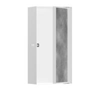 Hansgrohe hansgrohe XtraStoris Niche murale Rock 150x300x100mm, avec porte battante, blanc mat Quantité:1