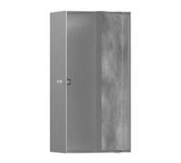 hansgrohe XtraStoris Rock niche murale avec porte Ã carreler 300x150x100 mm, 56082, Coloris: acier inoxydable brossÃ© - 56082800