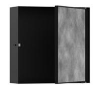 Hansgrohe hansgrohe XtraStoris Niche murale Rock 300x300x100mm, avec porte battante, noir mat Quantité:1