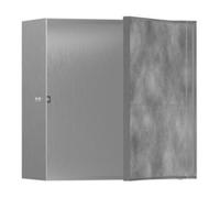 hansgrohe XtraStoris Rock niche murale avec porte Ã carreler 300x300x140 mm, 56091, Coloris: acier inoxydable brossÃ© - 56091800